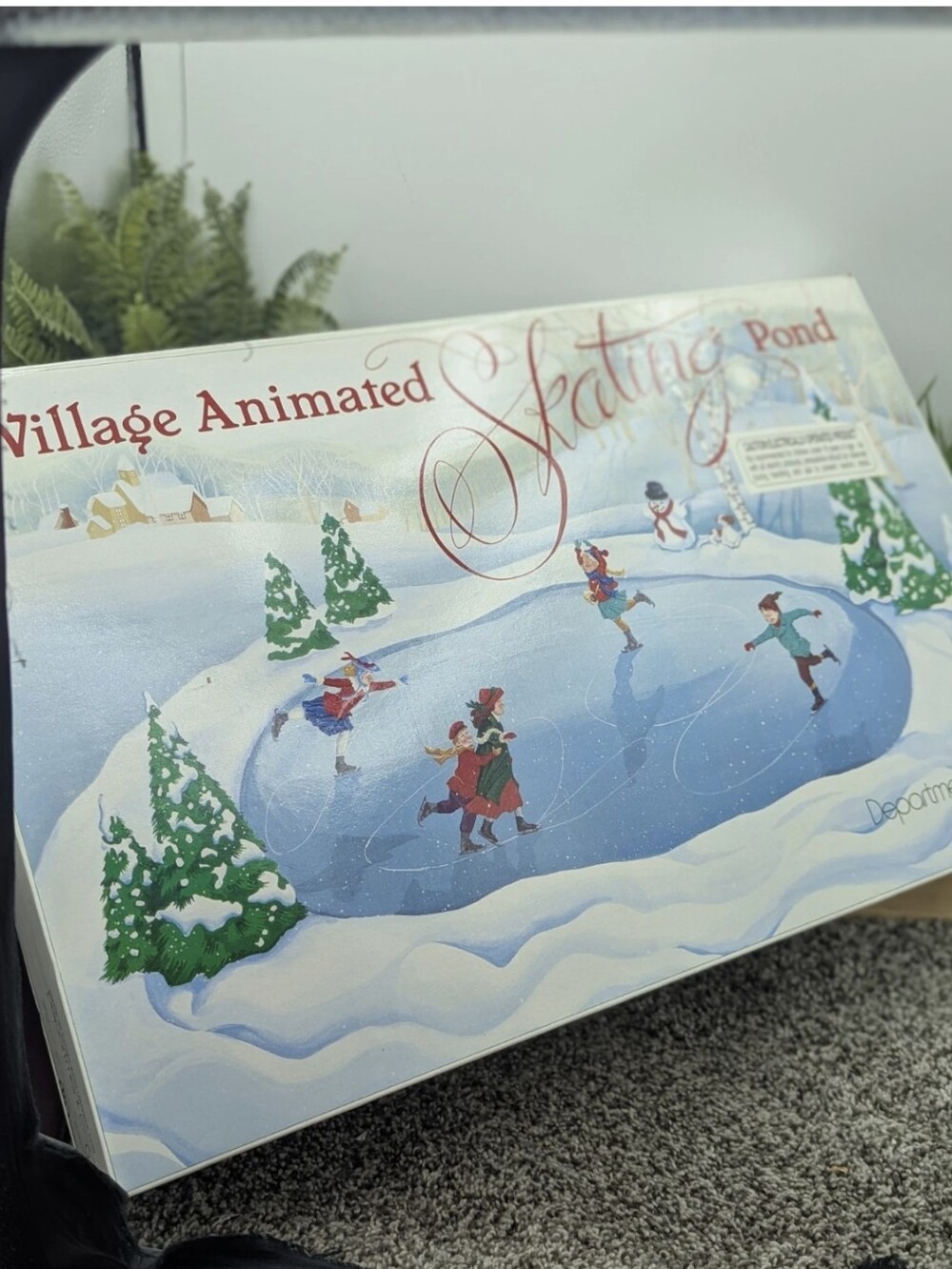 Department 56 Village Animated Skating Pond Vintage Original